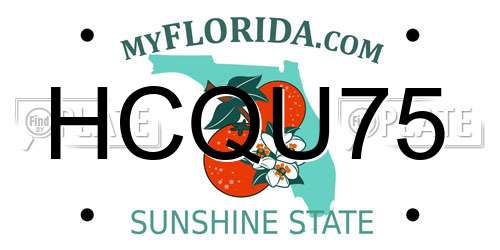 HCQU75 Florida License Plate