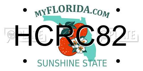 HCRC82 Florida License Plate