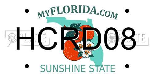 HCRD08 Florida License Plate