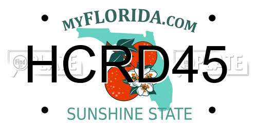 HCRD45 Florida License Plate