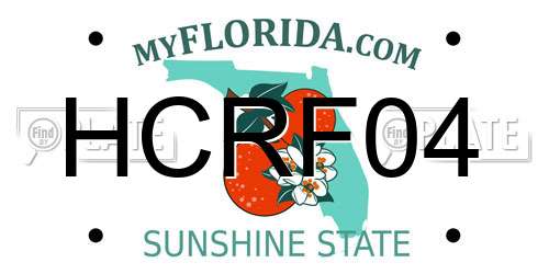 HCRF04 Florida License Plate
