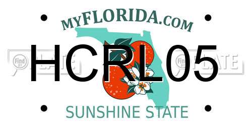 HCRL05 Florida License Plate