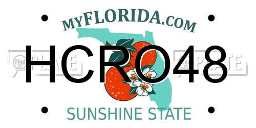 HCRO48 Florida License Plate