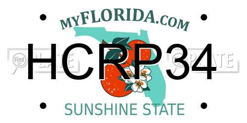 HCRP34 Florida License Plate