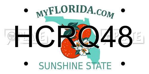 HCRQ48 Florida License Plate