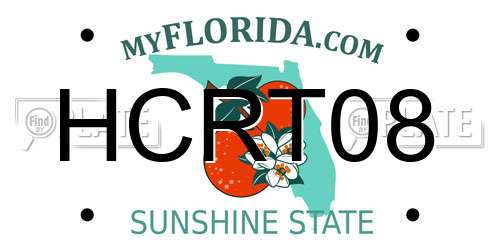 HCRT08 Florida License Plate