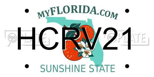 HCRV21 Florida License Plate