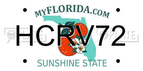 HCRV72 Florida License Plate