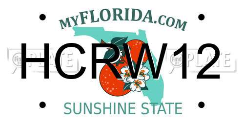 HCRW12 Florida License Plate