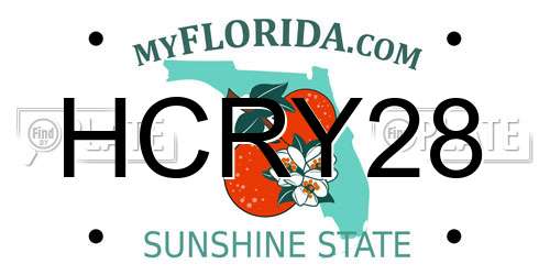 HCRY28 Florida License Plate
