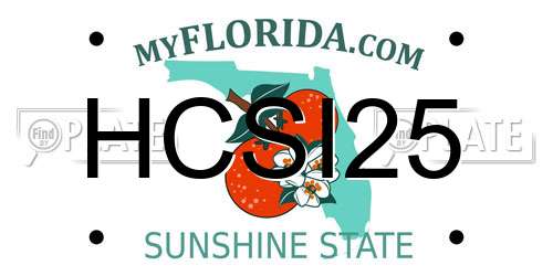 HCSI25 Florida License Plate