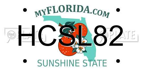 HCSL82 Florida License Plate