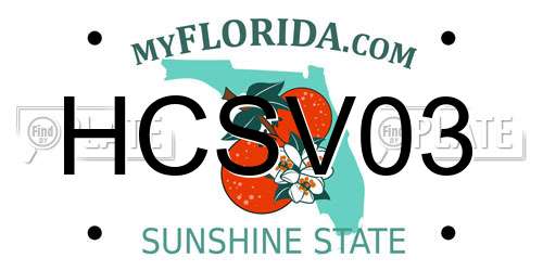 HCSV03 Florida License Plate
