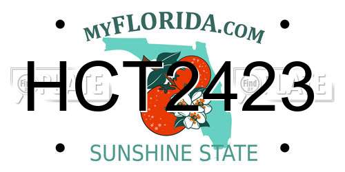 HCT2423 Florida License Plate