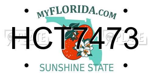 HCT7473 Florida License Plate