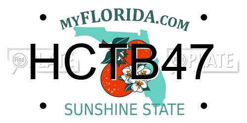 HCTB47 Florida License Plate
