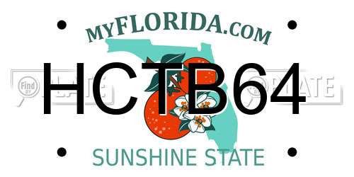 HCTB64 Florida License Plate
