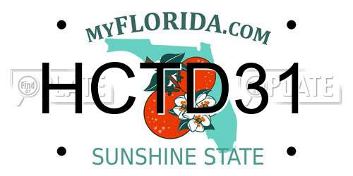 HCTD31 Florida License Plate
