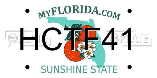 HCTF41 Florida License Plate