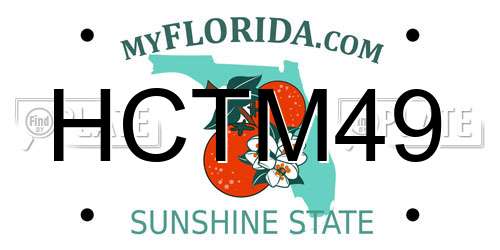 HCTM49 Florida License Plate