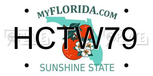HCTW79 Florida License Plate