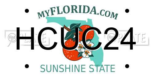 HCUC24 Florida License Plate