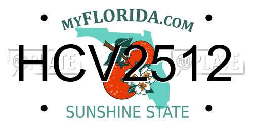 HCV2512 Florida License Plate