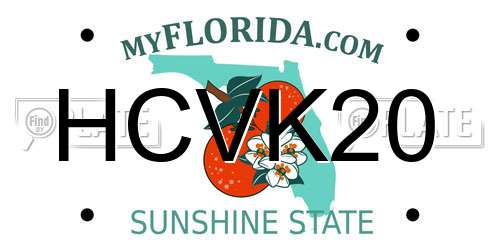 HCVK20 Florida License Plate