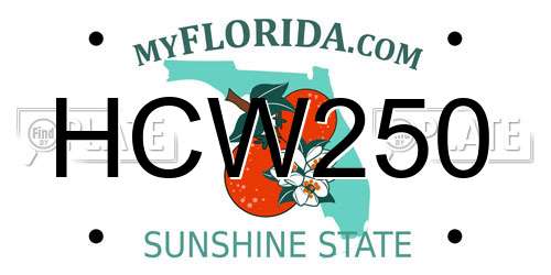HCW250 Florida License Plate