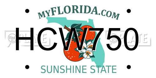 HCW750 Florida License Plate