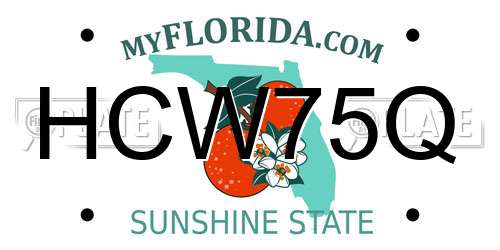 HCW75Q Florida License Plate