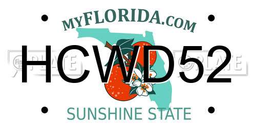 HCWD52 Florida License Plate