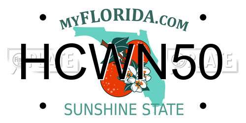 HCWN50 Florida License Plate