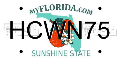 HCWN75 Florida License Plate