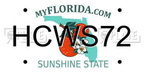 HCWS72 Florida License Plate
