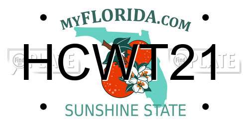 HCWT21 Florida License Plate