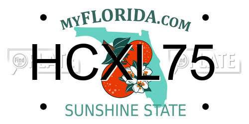 HCXL75 Florida License Plate