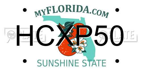 HCXP50 Florida License Plate