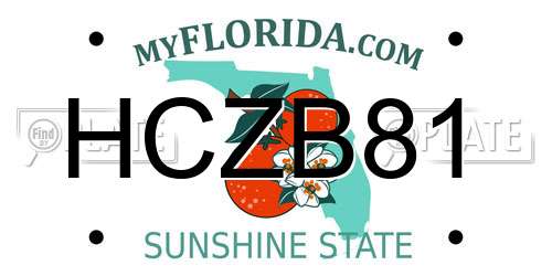 HCZB81 Florida License Plate