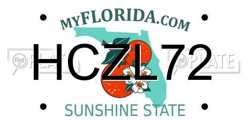 HCZL72 Florida License Plate