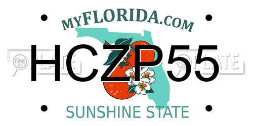 HCZP55 Florida License Plate