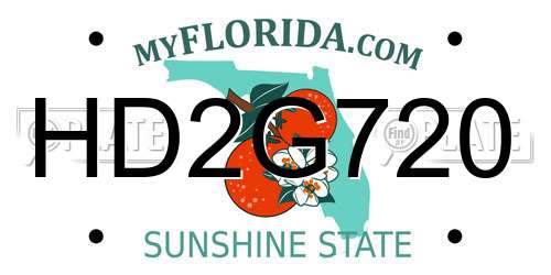 HD2G720 Florida License Plate