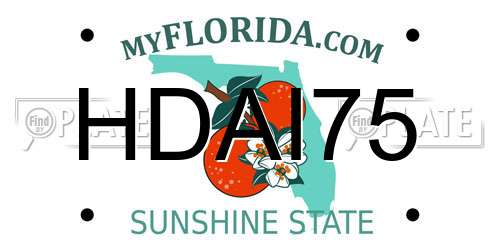 HDAI75 Florida License Plate
