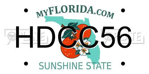 HDCC56 Florida License Plate