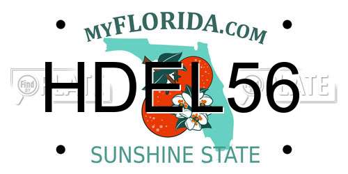 HDEL56 Florida License Plate