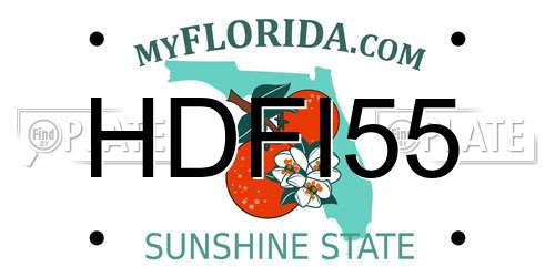 HDFI55 Florida License Plate