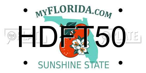 HDFT50 Florida License Plate