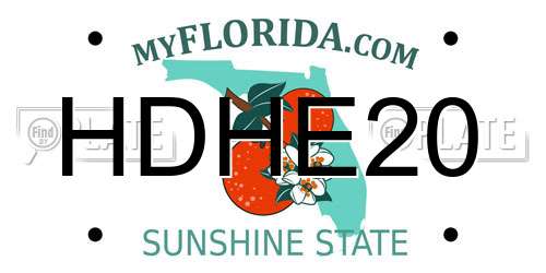 HDHE20 Florida License Plate