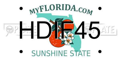 HDIF45 Florida License Plate