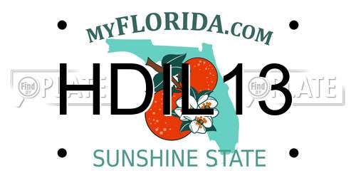 HDIL13 Florida License Plate